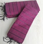 Cotton Saree Maroon Color 12 Hand - Image 2