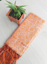 kanchi katan Saree 12 Hat, Kolka Light Orange 201
