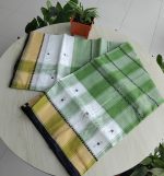 Tangail Pure Tat Saree12 Hat, GM Green 53 - Image 3