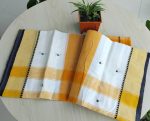 Tangail Pure Tat Saree 12 Hat, GM Orange 54 - Image 3