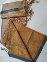 kanchi katan Saree 12 Hat, Deep Snail ,Snail Dark Golden  -50 - Image 2