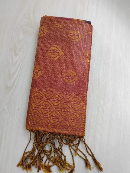 kanchi katan Saree 12 Hat, Snail Dark Maron -51