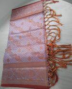 kanchi katan Saree 12 Hat, Cross Flower Purple- Orange -72 - Image 2