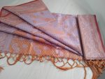 kanchi katan Saree 12 Hat, Cross Flower Purple- Orange -72 - Image 4
