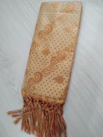 kanchi katan Saree 12 Hat, Cross Flower Orange Mix-73