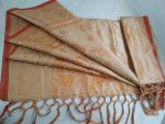 kanchi katan Saree 12 Hat, Cross Flower Orange Mix-73 - Image 3