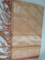 kanchi katan Saree 12 Hat, Cross Flower Orange Mix-73 - Image 4