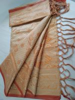 kanchi katan Saree 12 Hat, Cross Flower Orange Mix-73 - Image 5